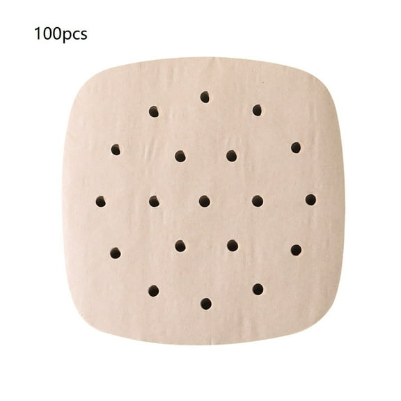 Air Fryer Parchment Paper with Perforations, Greaseproof & Heat-Resistant, Disposable, for Air Fryers, Ovens, Steamer, Keep Appliances Clean(100PCS)
