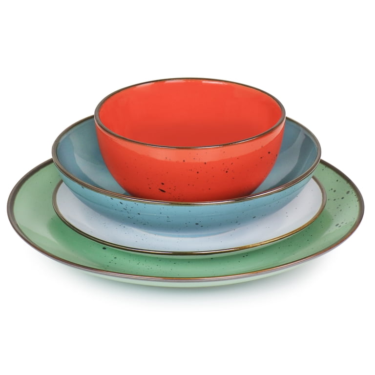Elama Zen Rust Mozaik 16 Piece Dinnerware Set - Walmart.com