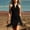 Black, variant on Prom Dress for Women Concert Moomoo Fringle Fall and Summer Round-Neck Sleeveless Casual Navy S