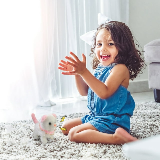 Jouet Interactif Robot / Chat Robot Réaliste / Robot Marcheur / Queue Remuante Jouet Interactif / Queue Marche et Remuante Jouet Électronique Interactif pour Enfants Garçons Filles Bébés Enfants Œufs de Pâques