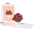thumbnail image 2 of Tarjeta emergente con jarrón de tulipanes vibrante: regalo floral en 3D perfecto para el Día de la Madre, Cumpleaños, Aniversario y Día de San Valentín, 2 of 5