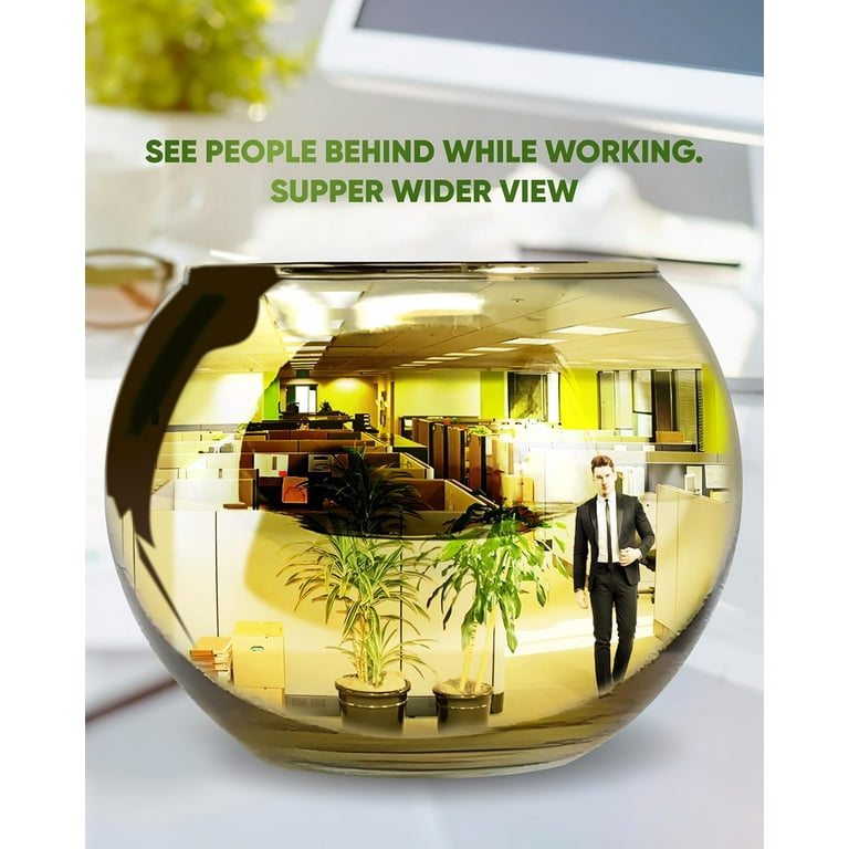 Skywin Convex Mirror Vase Gold Cubicle Decorations - 4.5 Inch Multipurpose  Cubicle Mirror, Desk Mirror to See Behind You - Aesthetic Office Cubicle