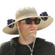 thumbnail image 2 of Sombrero para El Fanáticos Ancha Con 2 Ventiladores Protección UV Playa Jardín Al Aire Libre, 2 of 9