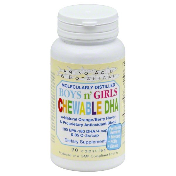 Amino Acid & Botanical Amino Acid & Botanical Chewable DHA, 90 ea