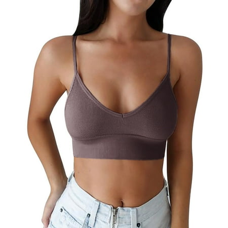 

iOPQO Intimates womens underwear Women Strapless Adjustment Rimless Invisible Bralette Push Up Sticky Bras Vest Purple One Size