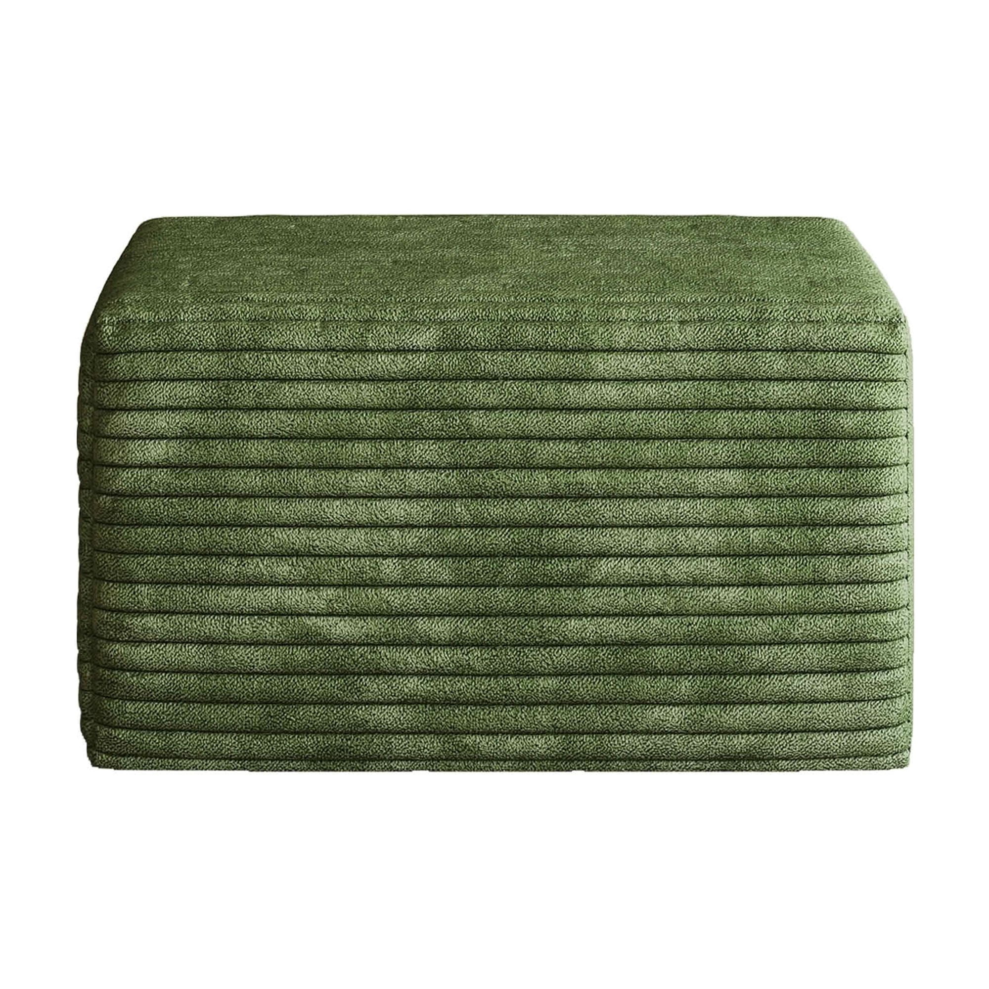 MAYEERTY Modular Sofa Ottoman, No‑Assembly Required Plush Corduroy Sponge Footrest Stool for Cloud Sectional Sofa, Living Room Bedroom Apartment