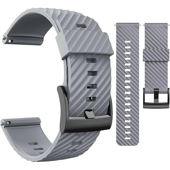 Wearable4U Suunto 7 / Suunto 9 Soft Silicone Wristband Strap 24mm QuickFix (Gray)