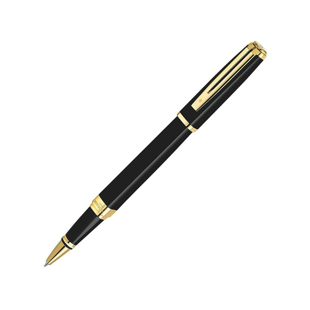 Waterman Exception Rollerball Pen Slim Black Gold Trim
