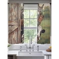 thumbnail image 3 of Farmhouse Animals Sheer Curtains 63 Inches Length 2 Panels Set, Window Sheer Curtains for Living Room/Bedroom, Country Cows Horses Donkeys Farm Light Filtering Rod Pocket Curtain 52''x63''x2, 3 of 8