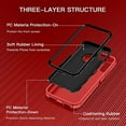 thumbnail image 3 of Entronix Heavy Duty Case Designed for iPhone X/XS Shockproof Triple Layer Rugged Case, Red, 3 of 7