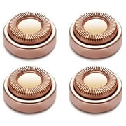 Facial Hair Remover Replacement Heads, 18K Rose Gold-Plated Blade Head Cover for Women's Painless Facial Hair Remover, 5 Count