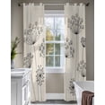 thumbnail image 4 of Farmhouse Dandelion Sheer Curtains 84 Inch Length 2 Panels Set for Living Room/Bedroom, Spring Modern Minimalist Country Flower Kitchen Curtains Grommet Curtains Window Treatments 52"x84"x2, 4 of 7