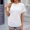 White, variant on 2024 Spring/Summer New Solid Round Neck Loose Short Sleeved T Shirt Top For Women T Shirts Women Long Sleeves Summer Sports Women Long Shirt Women Woman S Workout Top Women T Shirt for Summer Womens