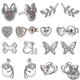 thumbnail image 2 of Flower Heart Stud- Pearl Small Earrings----0.4cm--Product code 81396 0.4cm, 2 of 4
