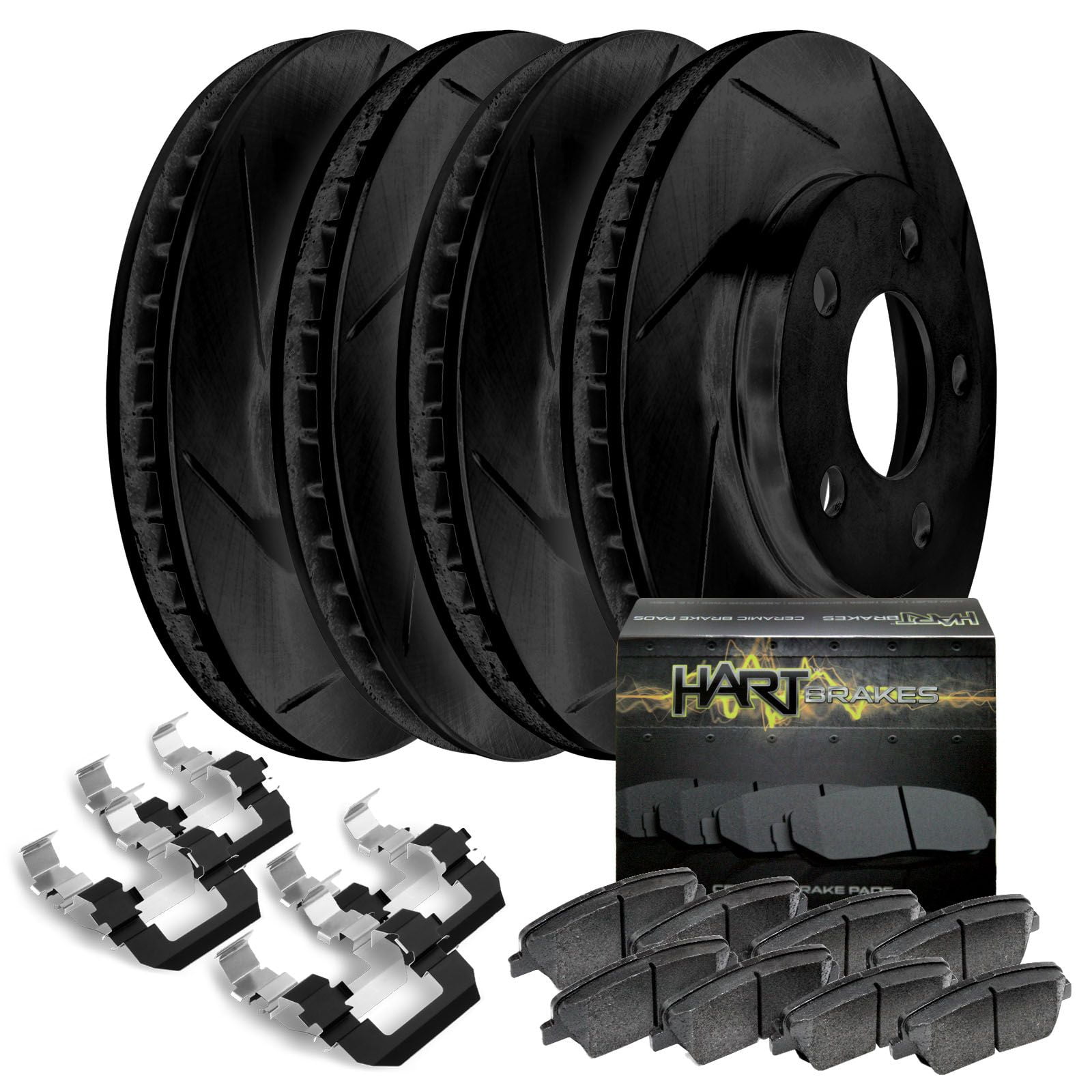 ブランド Hart Brakes Front Rear Brakes and Rotors Kit Front Rear Brake
