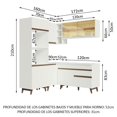 thumbnail image 3 of Cocina Integral Completa Modular Madesa Reims 332cm BB 01, 3 of 10