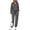 37# Dark Gray, variant on Women's 2 Piece Fall Active Sets Loose Fit Zip Front Hooded Track Top Drawstring Jogging Pants Athletic Daily Outfits Light Blue M