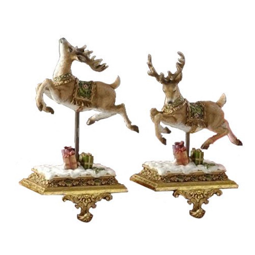 Set of 2 Joseph's Studio Victorian Inspirations Reindeer Christmas