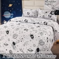 thumbnail image 2 of Juego de cama MAG Full de 203 x 229 cm, color blanco, microfibra Galaxy, 2 of 8