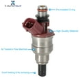 thumbnail image 3 of 195500-2550 Automobile 2 Pins Fuel Injector Replacement for Daihatsu Silver Tone Red, 3 of 6