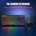 thumbnail image 2 of RedThunder K20 TKL Wireless Keyboard and Mouse Combo, Adjustable RGB Backlit Rechargeable Battery, Compact Layout Keyboard with Dedicated Multimedia, 2 of 7