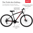 thumbnail image 3 of Huffy Rangeline Mountain Bike, 27.5" Wheels, Adults Ages 14+, Black and Red, 3 of 12