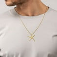 thumbnail image 5 of 14K Solid Yellow Gold Starfish Slide Chain Necklace Pendant Charm, 5 of 7