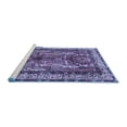 thumbnail image 2 of Ahgly Company Machine Washable Indoor Square Persian Blue Traditional Area Rugs, 3' Square, 2 of 4