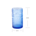 thumbnail image 6 of The Pioneer Woman Channing Glass 18 Ounce Tumblers, Blue, Set of 4, 6 of 6