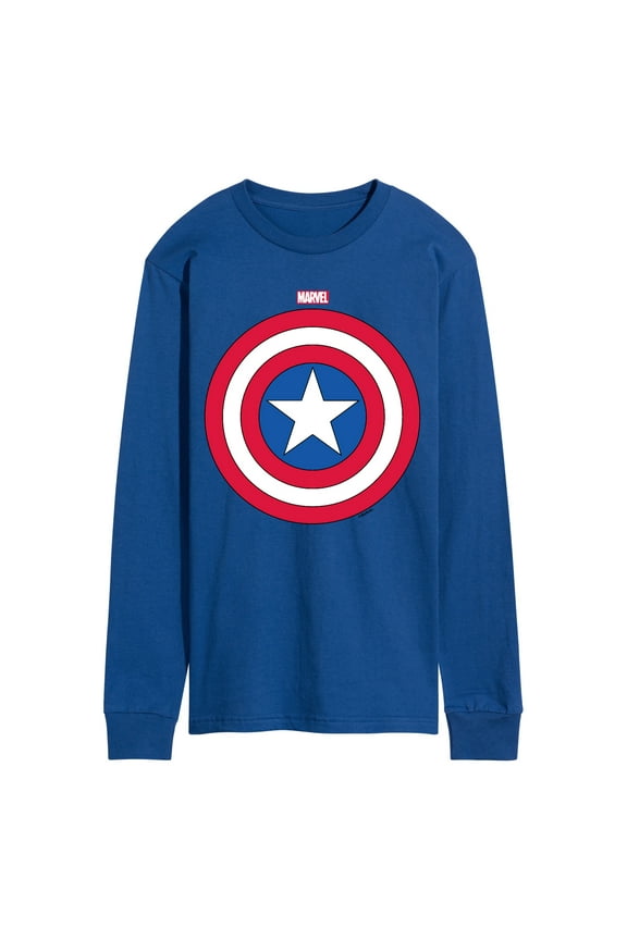 Captain America - Logo Shield - Men's Long Sleeve Graphic Tee
