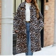 thumbnail image 3 of HTNBO Winter Coats for Women Faux Fur Lapel Open Front Fuzzy Long Cardigans Outwear Casaul Outdoor Warm Fleece Jackets, 3 of 8