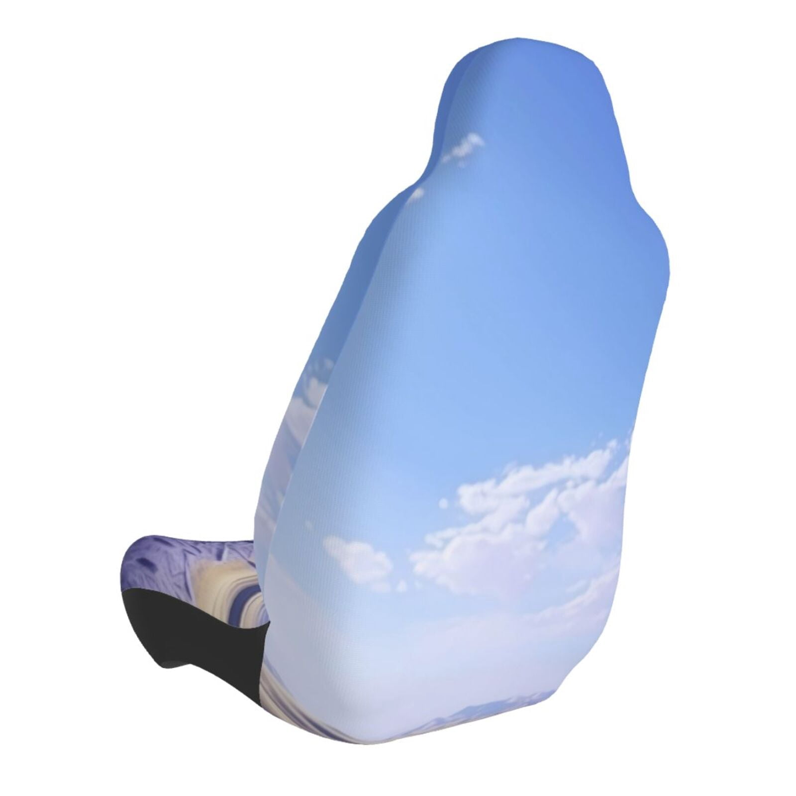 Naloa Lavender Fields Under Blue Sky Car Seat Covers Universal Front Seat Coves for Car Accessories ,Padded Car Covers for Automotive, SUV, Truck, and Van