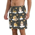 thumbnail image 2 of Disketp Men's Swim Trunks Hawaiian Breathable Surf Beach Swimsuits Mesh Lining Beach Shorts with Pockets-Cute Bee Gnome, 2 of 7
