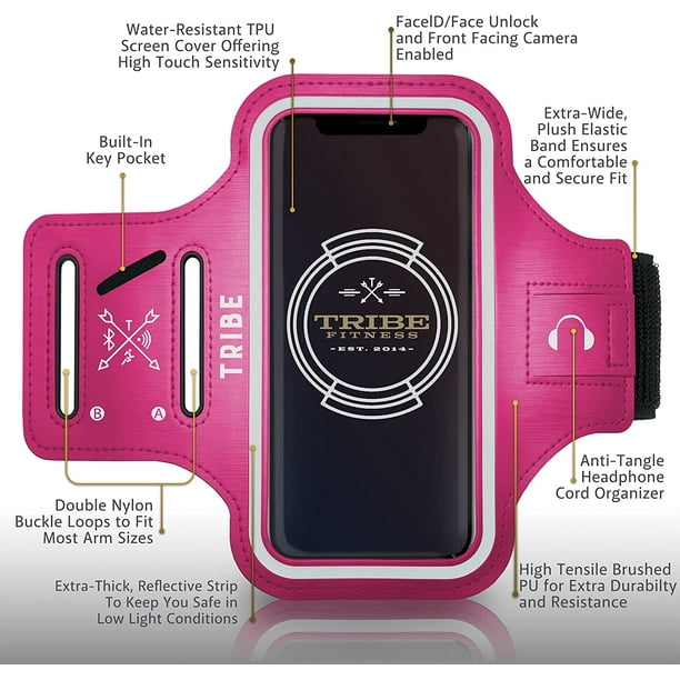 TRIBE Water Resistant Cell Phone Armband Case Running Holder for