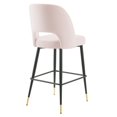 thumbnail image 5 of Modway Rouse Performance Velvet Bar Stool in Pink, 5 of 5