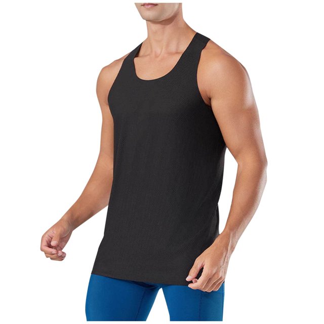 Mlzmgr Athletic Tank Tops for Men Sleeveless Stretchy Compression Tanks Fitted Workout Gym Men's Tops