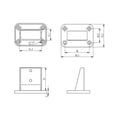 thumbnail image 2 of yingyy ABS Flame Retardant 2 Pack Embedded Mounting Bracket Connector Wear-resistant Pressure-resistant Gray pair, 2 of 6