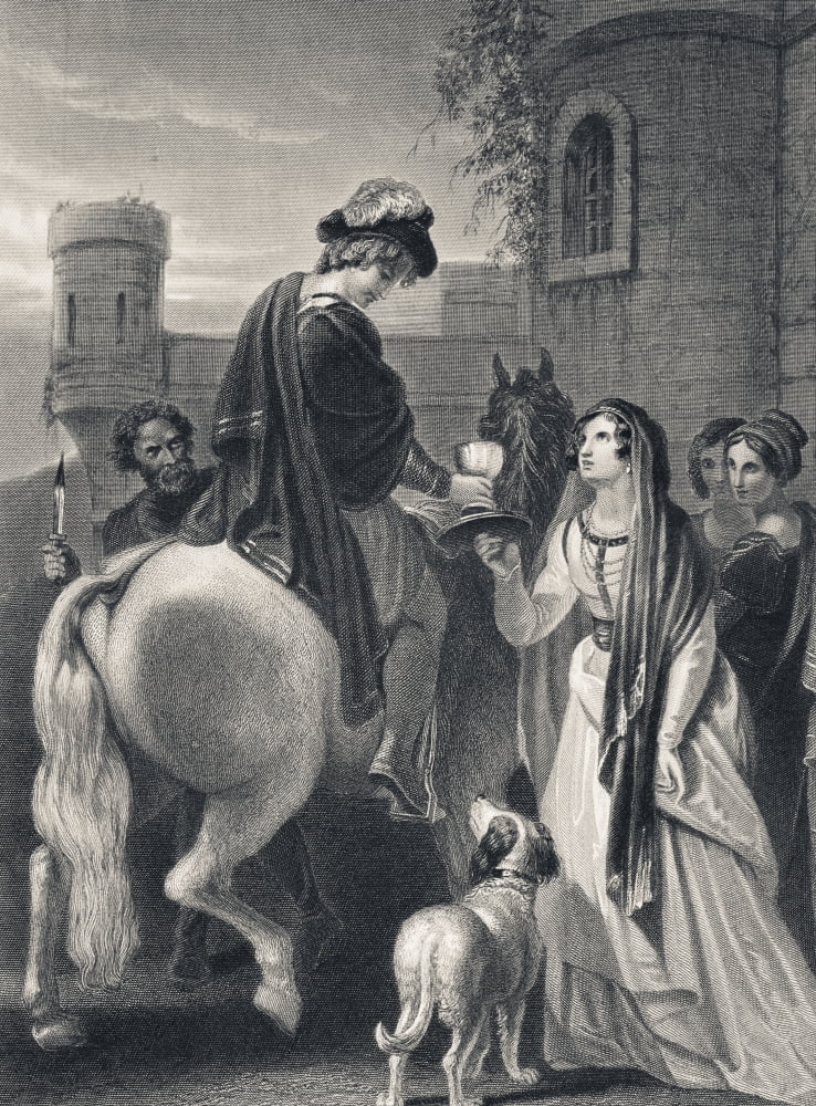 The Murder Of Edward The Martyr Circa 963 To 978 Son Of King Edgar Through The Treachery Of His Stepmother Queen Elfrida From The National And Domestic History Of England By William Aubrey Published L