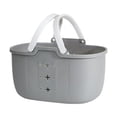thumbnail image 4 of Cesta de ducha portátil, cesta para suministros de limpieza, organizador de almacenamiento para ducha Gris, 4 of 9