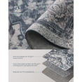 thumbnail image 3 of SONGMICS HOME Alfombra, Alfombra Antideslizante 153 x 214 cm para Dormitorio, Estilo Vintage, Lavable a Máquina, Gris Paloma, 3 of 5