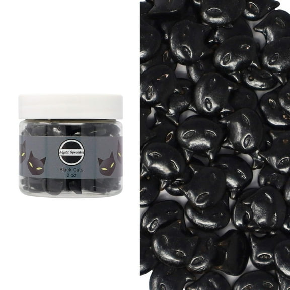 Mystic Sprinkles Candy Shapes Black Cats 2oz