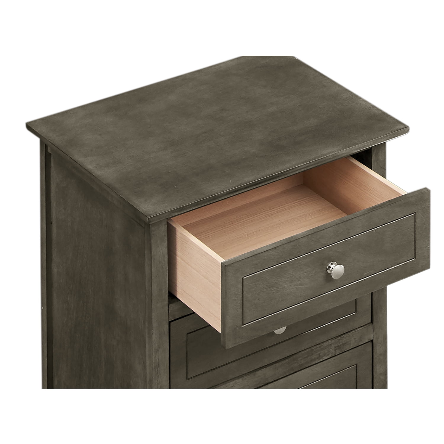 Glory Furniture Daniel 3 Drawer Nightstand in Gray