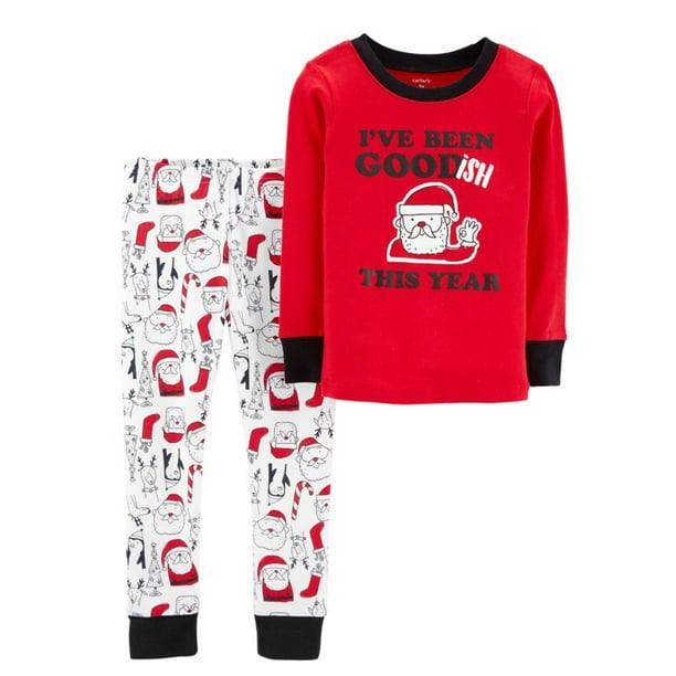 Carter's - Carters Infant Boys Red & White Santa Been Goodish Christmas ...