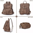 thumbnail image 5 of Sunyuer Fashion PU Leather Women's Backpack - Large Capacity, Anti-theft, Casual Style for Commuting Work and Travel, 5 of 7