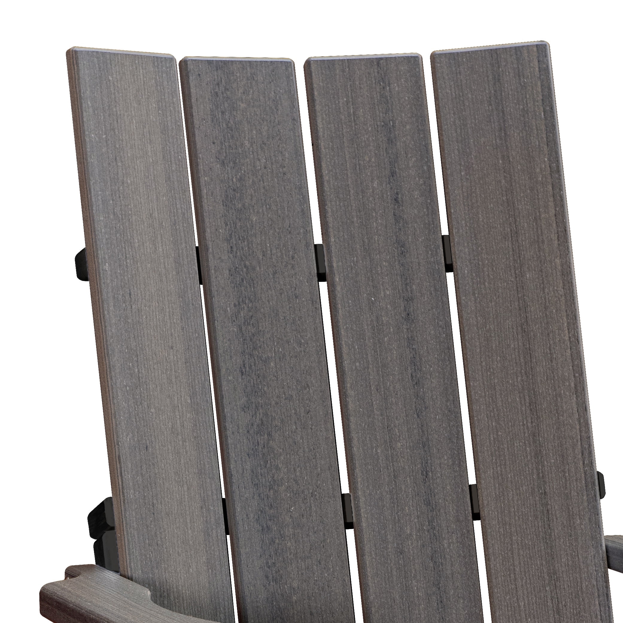 American Furniture Classics Model 416CGBK-K Brandon Balcony Height Double Glider with Center Table in Coastal Gray on a Black Base