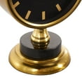 thumbnail image 3 of DecMode 9" Gold Stainless Steel Metal Clock with Black Face, 3 of 8
