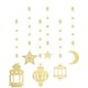 thumbnail image 3 of KAKOWELY 6 piezas de decoración para Ramadán Eid Mubarak, festival islámico musulmán, decoración colgante de techo, 3 of 4