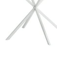 thumbnail image 7 of 42.13'' Modern Cross Leg Round Dining Table, White Marble Top Occasional Table, Two Piece Removable Top, Matte Finish Iron Legs, 7 of 7