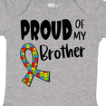 thumbnail image 4 of Inktastic Proud of My Brother Autism Awareness Puzzle Piece Ribbon Boys or Girls Baby Bodysuit, 4 of 5