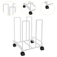 thumbnail image 6 of lacooooppia Carton Storage Rack with Casters 12.2x10.2x17.1inch Sturdy Multifunctional for Warehouse Mobile Cardboard Stand White, 6 of 8